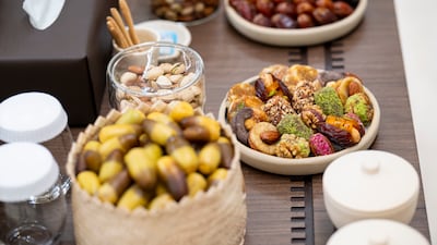 Dates and other snacks are served at Mushrif Palace