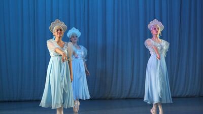 Onstage since the age of eight, Al Neyadi, front left, was billed as the “first Emirati ballerina” while still a teenager.