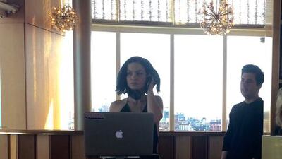 DJ Leigh Lazark seemed to be at every front row, event and party throughout New York Fashion Week. Courtesy of Nadia El-Dasher