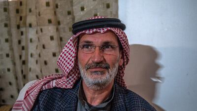 Sheikh Abdul Latif Al Faraj, a tribal leader in rural Raqqa sponsored 10 families for release from Al Hol, though he says pressure from the community means he won’t sponsor any more. Luke Pierce for The National