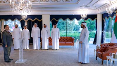 Sheikh Mohammed bin Rashid, Vice President and Ruler of Dubai, presides over the swearing-in ceremony of three new members of Dubai’s Judicial Inspection Authority. Wam