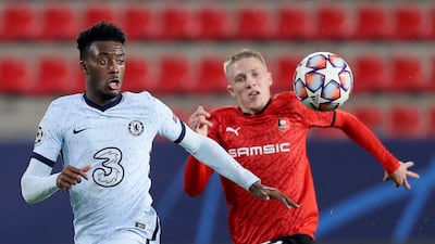 Chelsea's Callum Hudson-Odoi scored against Rennes in the Champions League last week. PA