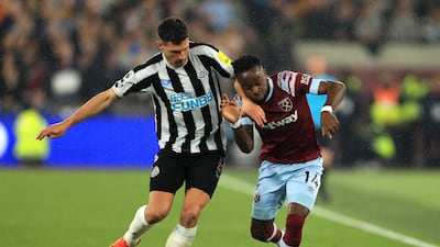 Fabian Schar 8: Simple ball out from back caught West Ham napping and allowed Joelinton to score. His partnership with Botman at the back has been the bedrock of Newcastle’s superb defensive record. PA
