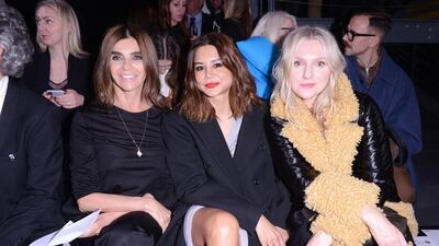 Carine Roitfeld, Christine Centenera and Laura Brown attend the International Woolmark Prize 2020 during London Fashion Week on February 17, 2020. Getty Images