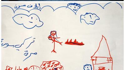 Syrian refugee Ilaf Hassun (L), 9 and her sister Bera Hassun, 7, as they pose in Yayladagi refugee camp in Hatay province, near the Turkish-Syrian border, Turkey.