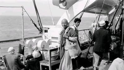 Sugata, who was born Karl Hendrich and served in the Wehrmacht, aboard the MV Dara. Courtesy the estate of Roderic Owen.