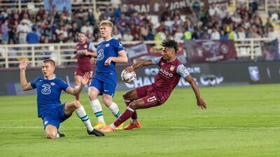 Aston Villa's Ollie Watkins in action against Chelsea. Antonie Robertson / The National