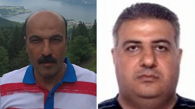 Reza Hamidiravar, left, is an Iranian intelligence officer who works for the criminal network of Naji Sharifi Zindashti, right. Photo: FBI