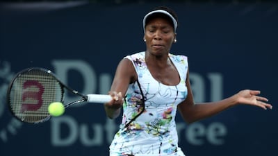 Venus Williams defeated Caroline Wozniacki at the Dubai Duty Free Tennis Championship on February 21, 2014. Warren Little / Getty Images