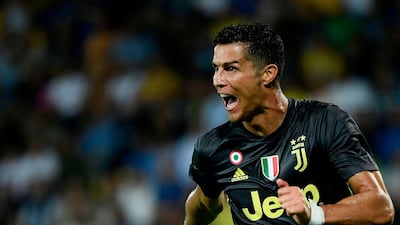 Cristiano Ronaldo celebrates after scoring Juventus' first goal. Reuters