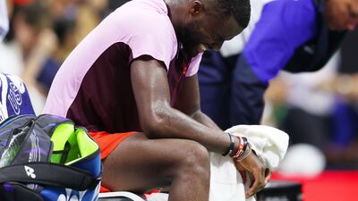 Frances Tiafoe after defeating Rafael Nadal in the US Open fourth round. Getty