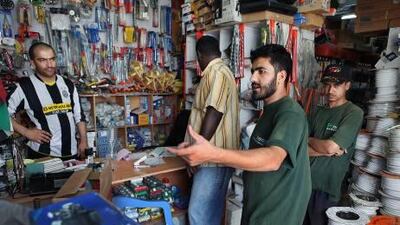 Busy shops in Musaffah are seen as an indicator of the health of Abu Dhabi’s economy.