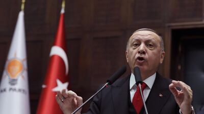 Turkey's Recep Tayyip Erdogan said he will not allow Idlib to fall to the Syrian regime. AP Photo