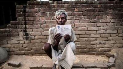 Ram Kishen, 52, half-blind and half-starved, has received nothing from his Satnapur Village shop in Uttar Pradesh for 15 months, despite having a government provided ration card.