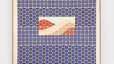 Jordan Nassar's hand-embroidered 'Resounding Bell' (2020). Courtesy the artist, Anat Ebgi, James Cohan Gallery and the Third Line