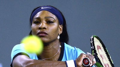 Serena Williams shown in action during the Indian Wells semi-final on Friday against Agnieszka Radwanska. Paul Buck / EPA / March 18, 2016