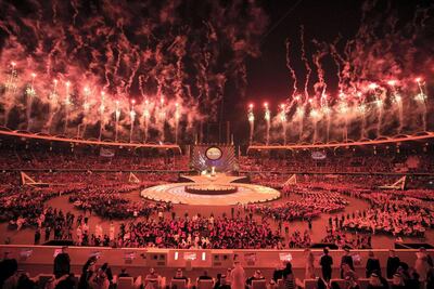 A fireworks display marking the end of the opening ceremony of the Special Olympics World Games in Abu Dhabi last year. Hamed Al Mansoori for the Ministry of Presidential Affairs