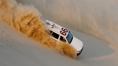 The Qataris gathered in the desert south of Doha.