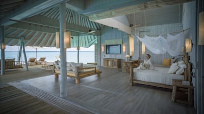 Soneva Secret has only 14 overwater and beach villas as part of the resort. Photo: Soneva