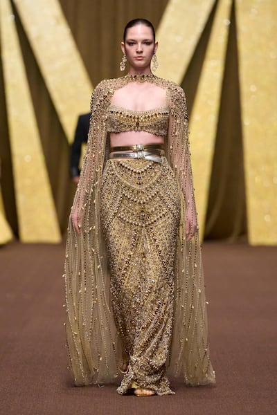 Manish Malhotra's show demonstrates the skill of Indian artisans. Photo: Dubai Fashion Week