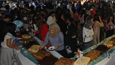 Participants were served a chocolate fudge cake, a mocha cake and an orange carrot cake at the Icons Coffee Couture outlet in Mina Al Arab, Ras Al Khaimah. Jeffrey E Biteng / The National
