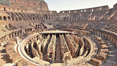 The Colosseum’s 15,000-square-metre hypogea has been restored and is now open to visitors for the first time. Courtesy Tod’s Group