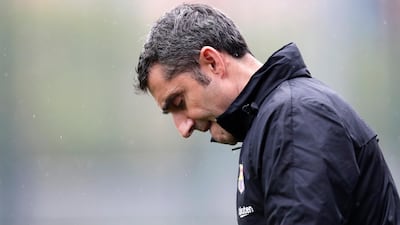 Barcelona's manager Ernesto Valverde. AP Photo