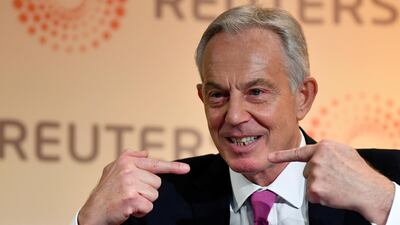 The former British Prime Minister, Tony Blair, speaks about his institute's new report at a Reuters Newsmaker event in London on Thursday. Reuters/Toby Melville