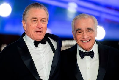 Robert De Niro, left, and Martin Scorsese have worked together for more than half a century. AFP