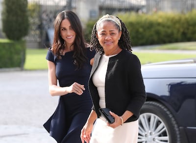 Meghan Markle and her mother Doria Ragland ahead of her wedding to Prince Harry in May 2018. Getty Images
