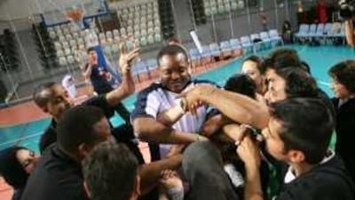 Aspiring basketball coaches at the Generations For Peace Abu Dhabi Camp.