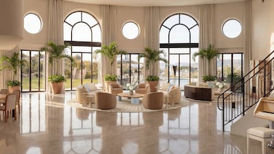 The grand reception room of Villa Zelda. Photo: Caudwell