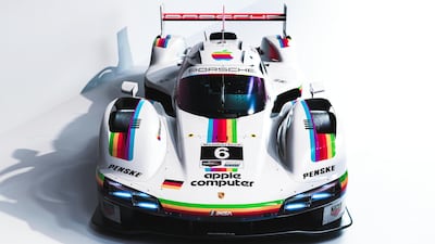 The Apple-inspired Porsche is to compete in the IMSA WeatherTech SportsCar Championship. Photo: Porsche