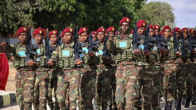 The Somali Armed Forces. The country's president has vowed to eliminate the Al Shabab by the end of his second term in 2024. AP Photo