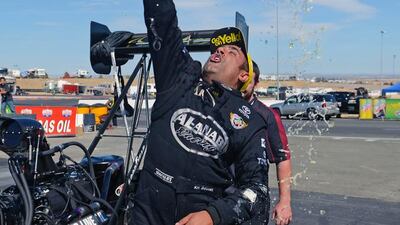 Emirati Khalid Al Balooshi won his second race of the NHRA Top Fuel season on Sunday in Sonoma, California, on his 35th birthday. Photo Courtesy / Gary Nastase