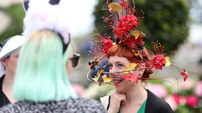 Racegoers during ladies day. Getty