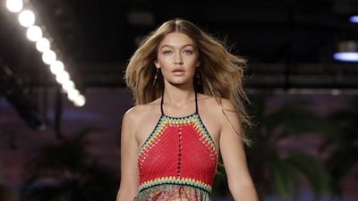 Gigi Hadid models fashion from the Tommy Hilfiger Spring 2016 collection during Fashion Week. Richard Drew / AP photo