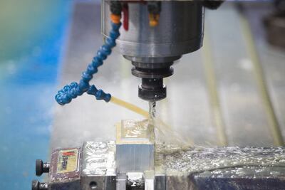 A manifold is crafted at a milling machine at Star Scientific's research and development facility in Berkeley Vale, Australia, on June 23, 2022. Bloomberg