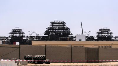 The Chinese Pavilion at Global Village was damaged after a fire broke out. Reem Mohammed/The National