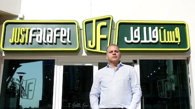 Just Falafel, which was established by Fadi Malas, above, won the Business of the Year award in 2013. Jeffrey E Biteng / The National