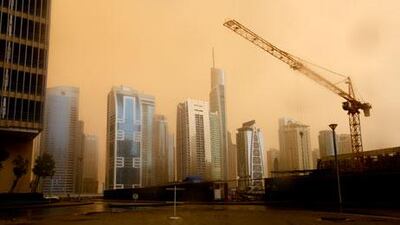 The weather wreaked havoc in the UAE over the weekend but forecasters say the skies should clear up tomorrow. Sarah Dea / The National