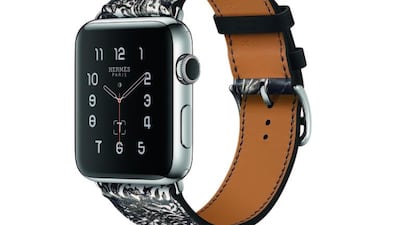 Hermès unveils Équateur tatouage band for Apple Watch. Courtesy of Hermès