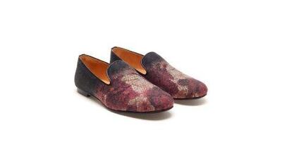Miharayasuhiro floral printed wool dress slippers (Courtesy Browns)