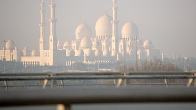 It was a foggy start to the day in Abu Dhabi on Wednesday. All photos: Victor Besa / The National