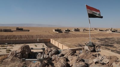 The view of Mount Sinjar from the roof of a school in Kocho, previously used by ISIL, but now abandoned after the militants were flushed out by Shiite militias helped by Yazidis. Florian Neuhof for The National