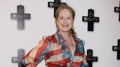 Meryl Streep, in Catherine Malandrino, attends the 'Doubt' photocall on January 19, 2009 in Paris, France. Getty Images