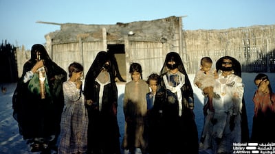 A family of women and young girls from Al Bateen, Abu Dhabi, 1960 to 1962. Dr Alan Horan © UAE National Library and Archives
