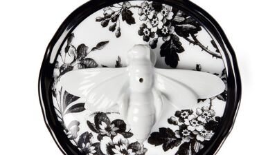 The porcelain pieces in the collection are produced by Richard Ginori of Florence, a company founded in 1735. Courtesy Gucci