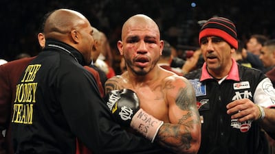 Miguel Cotto fights Saul Alvarez on Saturday in a bout expected to make in excess of $30m. Frederic J Brown / AFP