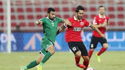 Al Ahli's Luis Jimenez shown during an Arabian Gulf League match against Al Shabab in September. Ashraf Al Amra / Al Ittihad / September 21, 2014